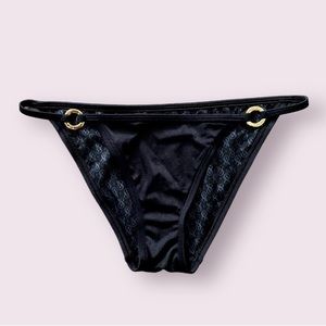Victoria’s Secret Black Bikini Bottoms with Gold Hardware